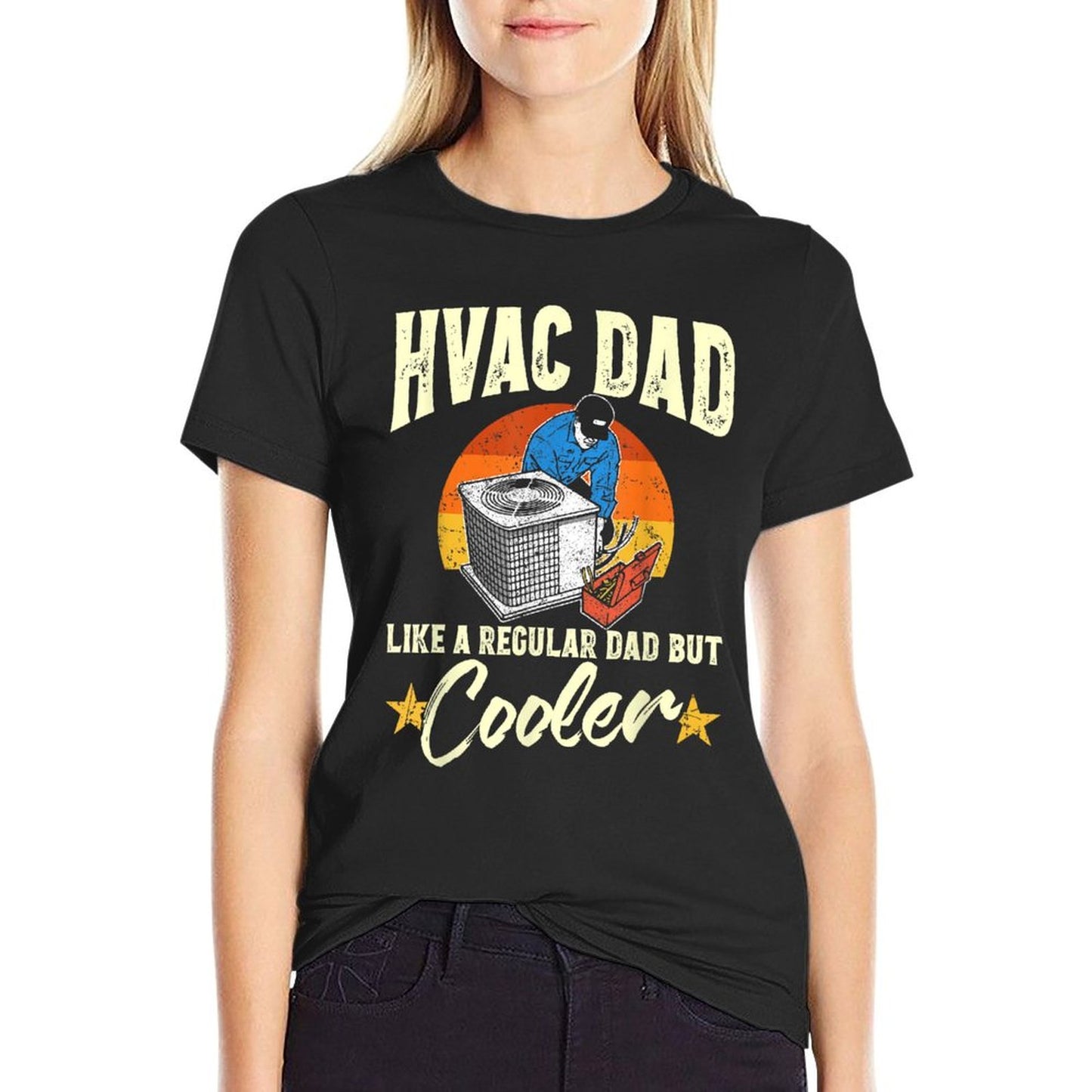 HVAC Dad But Cooler Mens Funny HVAC Technician Father T-Shirt