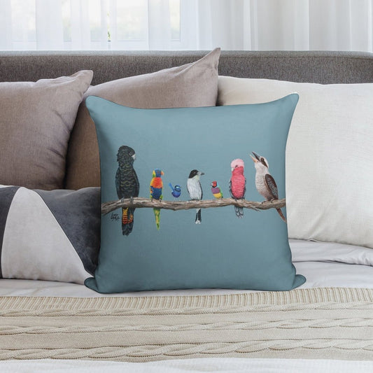 Australian Birds Soft Washable Throw Pillow