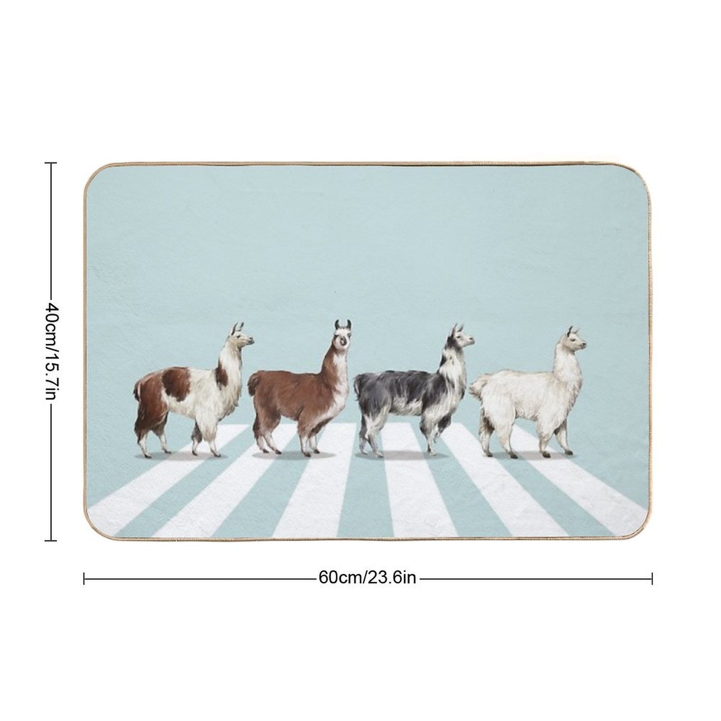 Llama The Abbey Road #1 Bath Mat