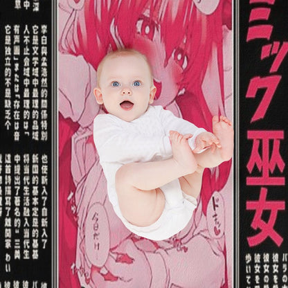 Anime Ahegao Hentai Throw Blanket