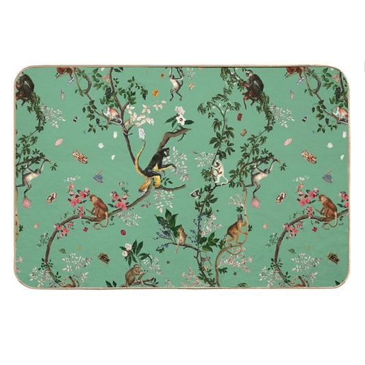 Monkey World Green Bath Mat