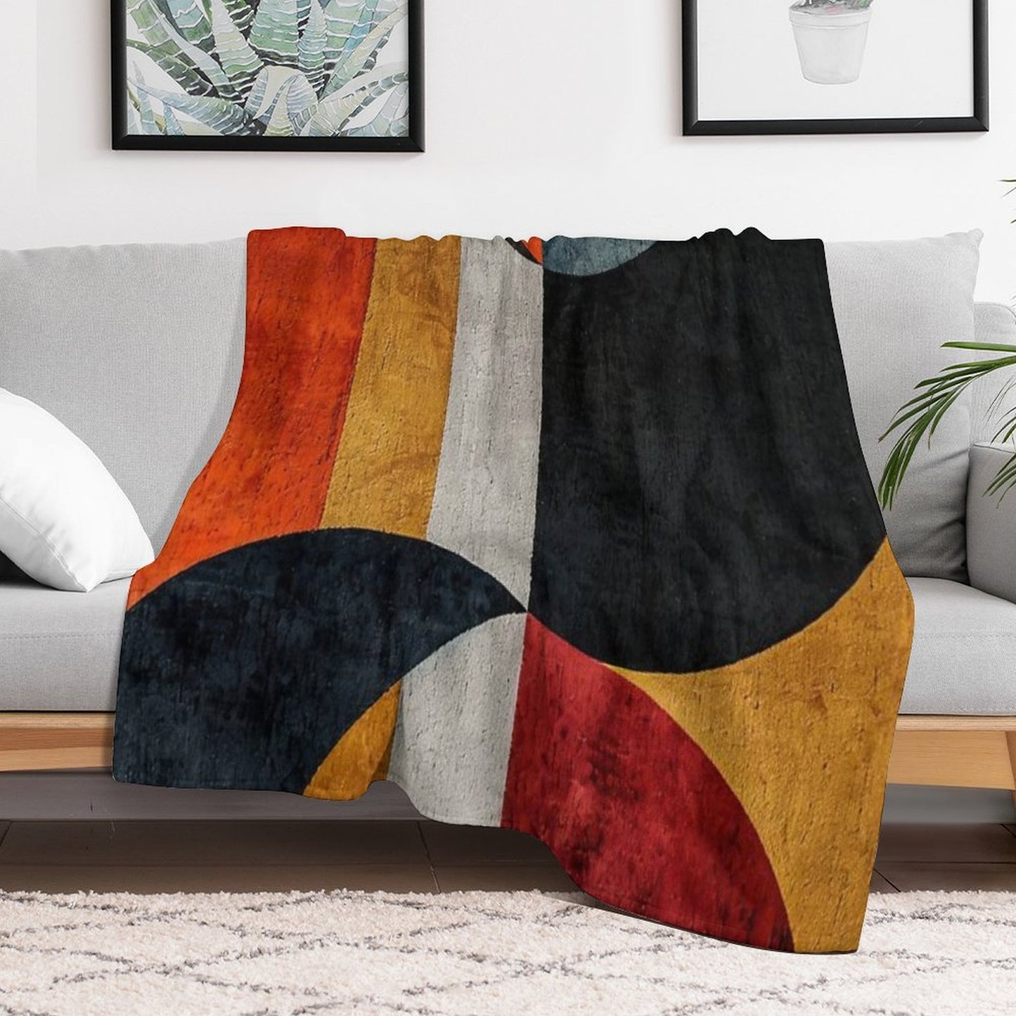 Geometric Shapes Throw Blanket