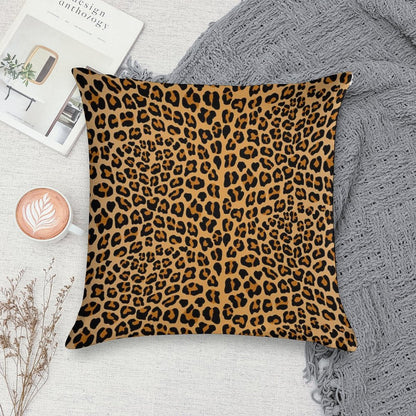 Trendy Leopard Print Aesthetic – Wild Animal Pattern Design Soft Multiple Sizes Throw Pillow