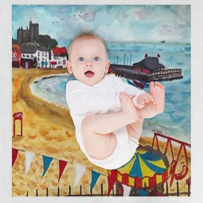 Viking Bay, Broadstairs, Kent Throw Blanket