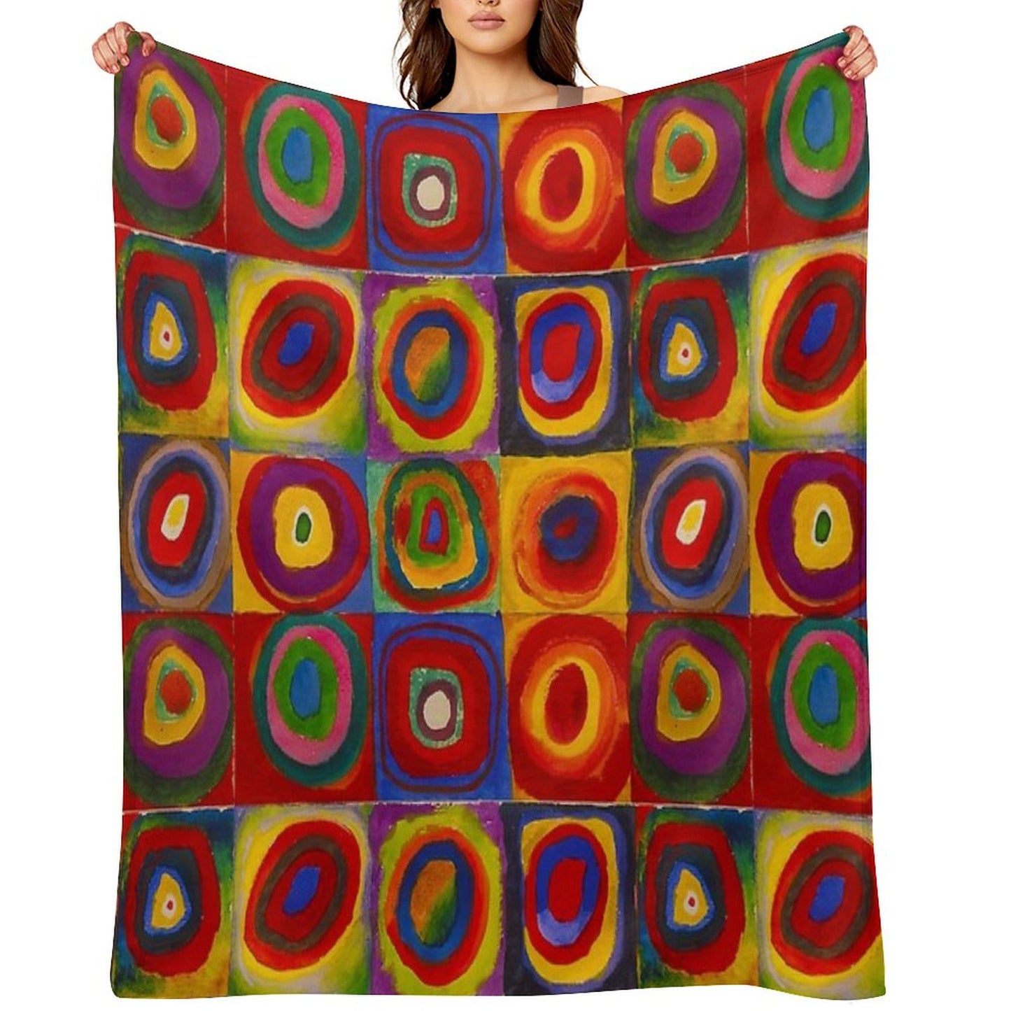 KANDINSKY HD - Color Study Squares Art Painting Throw Blanket
