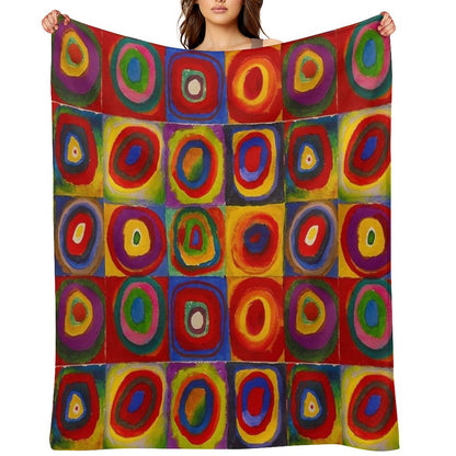 KANDINSKY HD - Color Study Squares Art Painting Throw Blanket