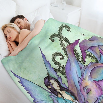 Let Sleeping Dragons Lie Throw Blanket