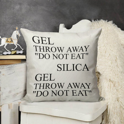 Silica Gel Linen Throw Pillow Cover
