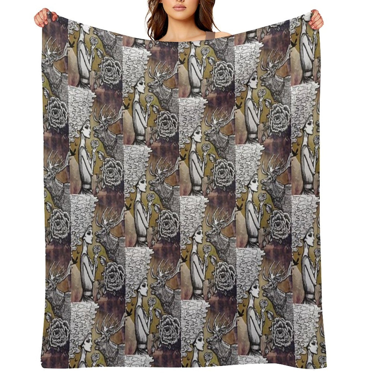 The Lonely Goddess Throw Blanket