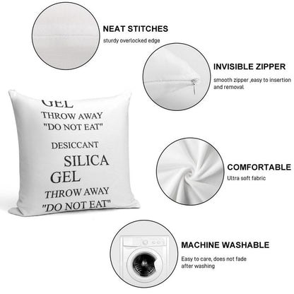 Do Not Eat - Silica Gel Soft Skin-Friendly Throw Pillow