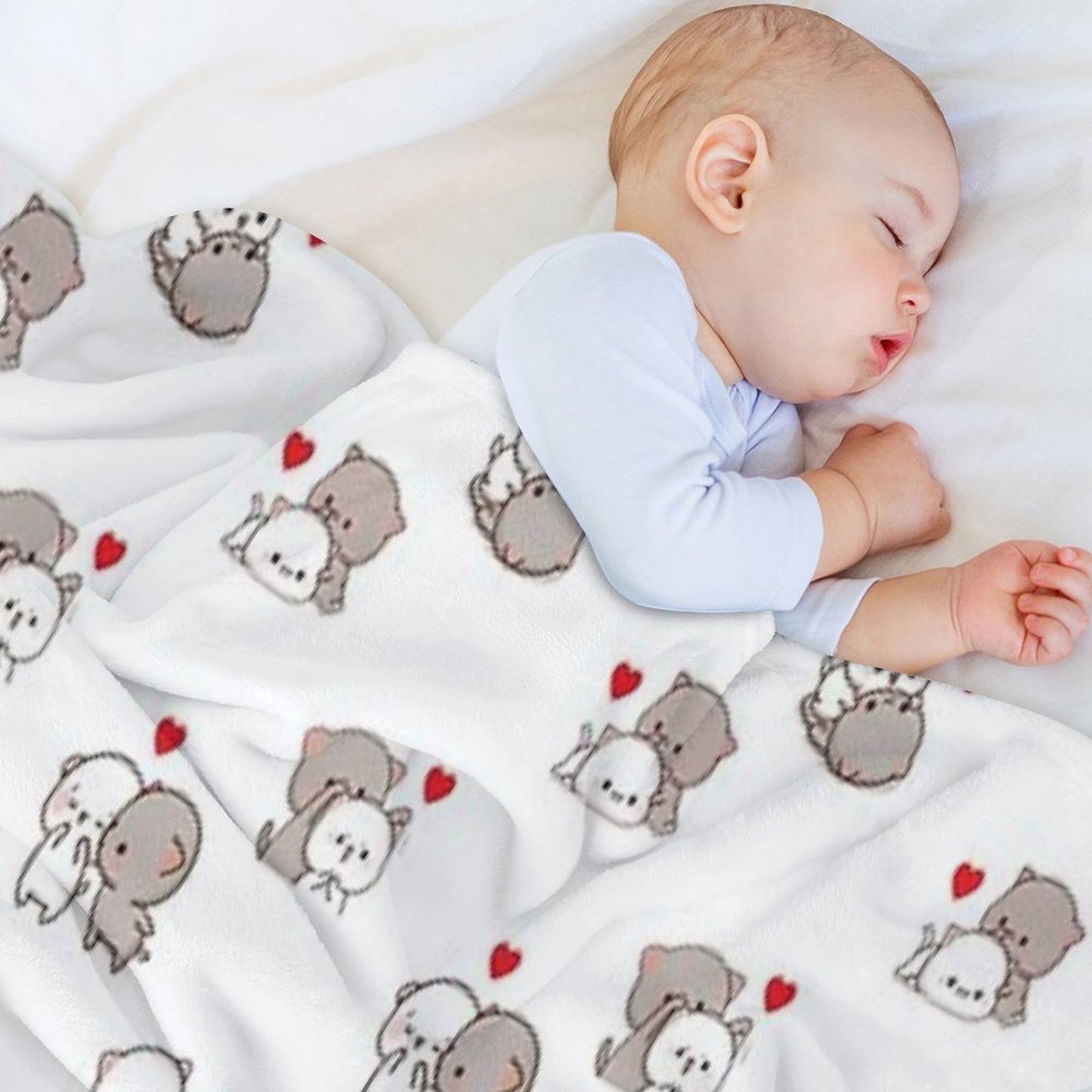 Mochi Milk Panda Bear Brownie BUBU DUDU Couple Goma Peach Sugar Valentine Xmas 2025 Throw Blanket