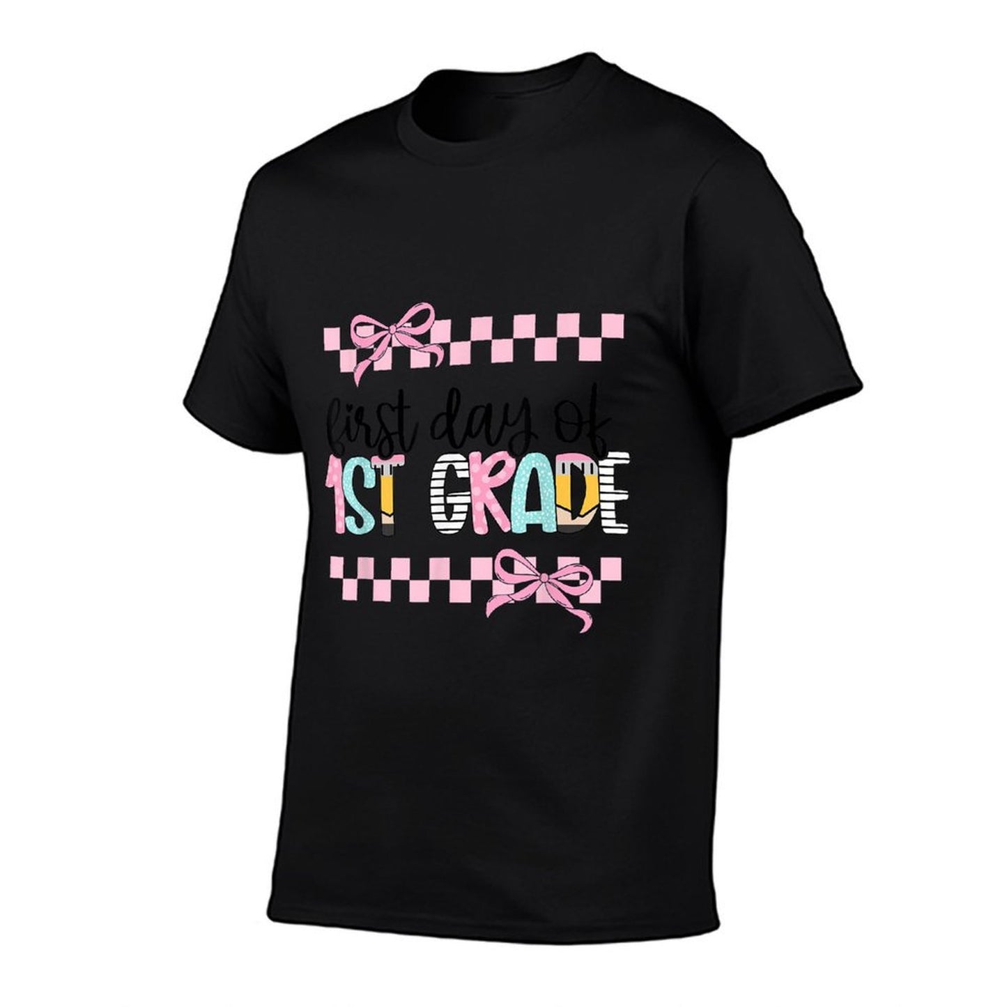 First Day Of 1st Grade Teacher Girl Coquette Back To School  Soft T-Shirt
