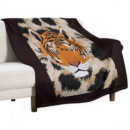 Copy of TIGER HEAD IN BEAUTIFUL COLORS. Throw Blanket