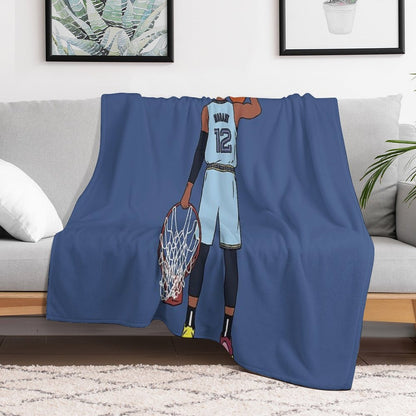 Ja Morant And The Rim Throw Blanket