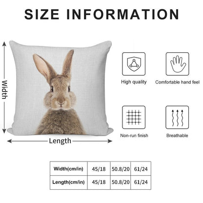 Rabbit - Colorful Soft Shrink-Resistant Throw Pillow