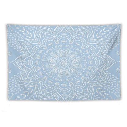 Baby Blue Mandala Pattern Tapestry