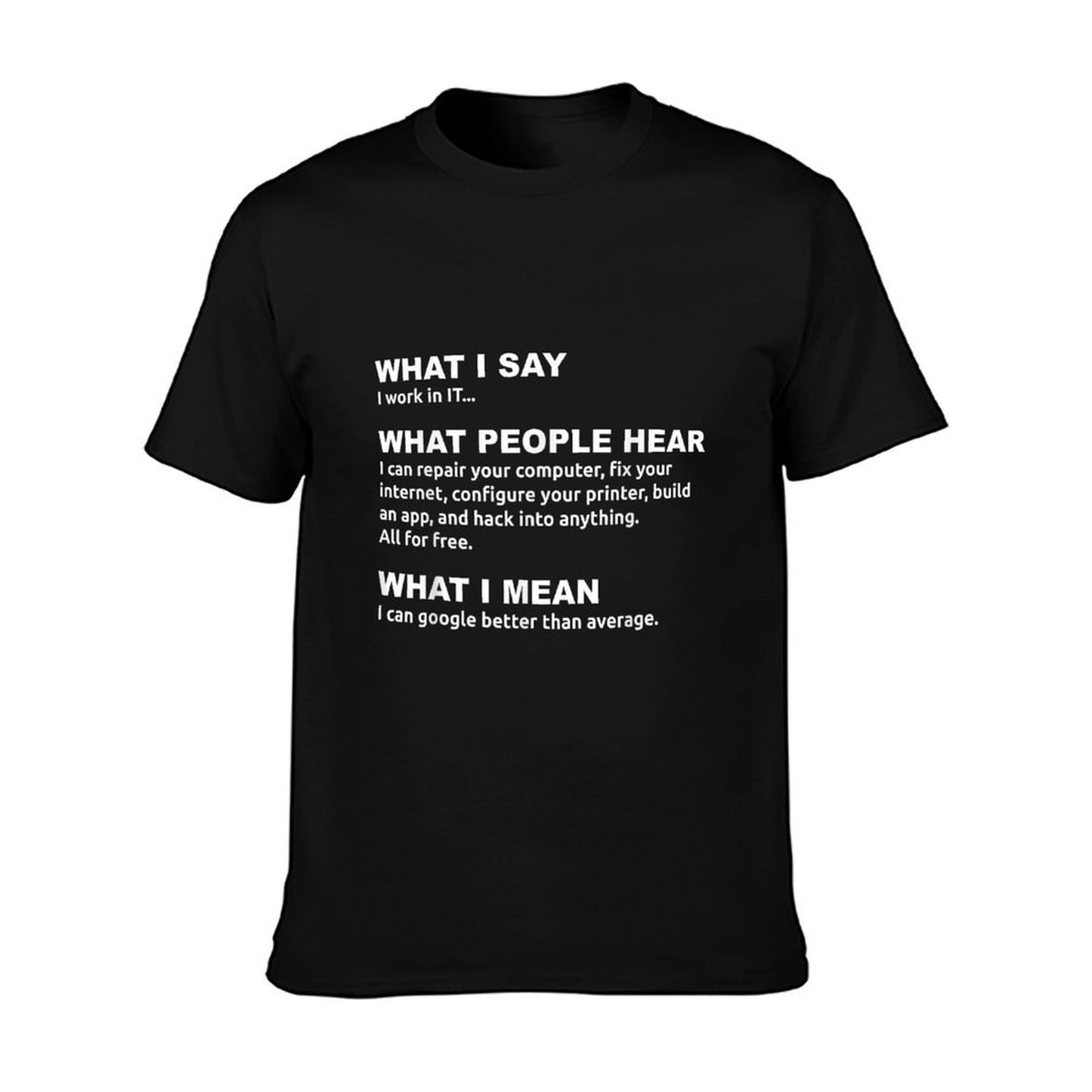 I Work in IT...- Funny Computers T-Shirt