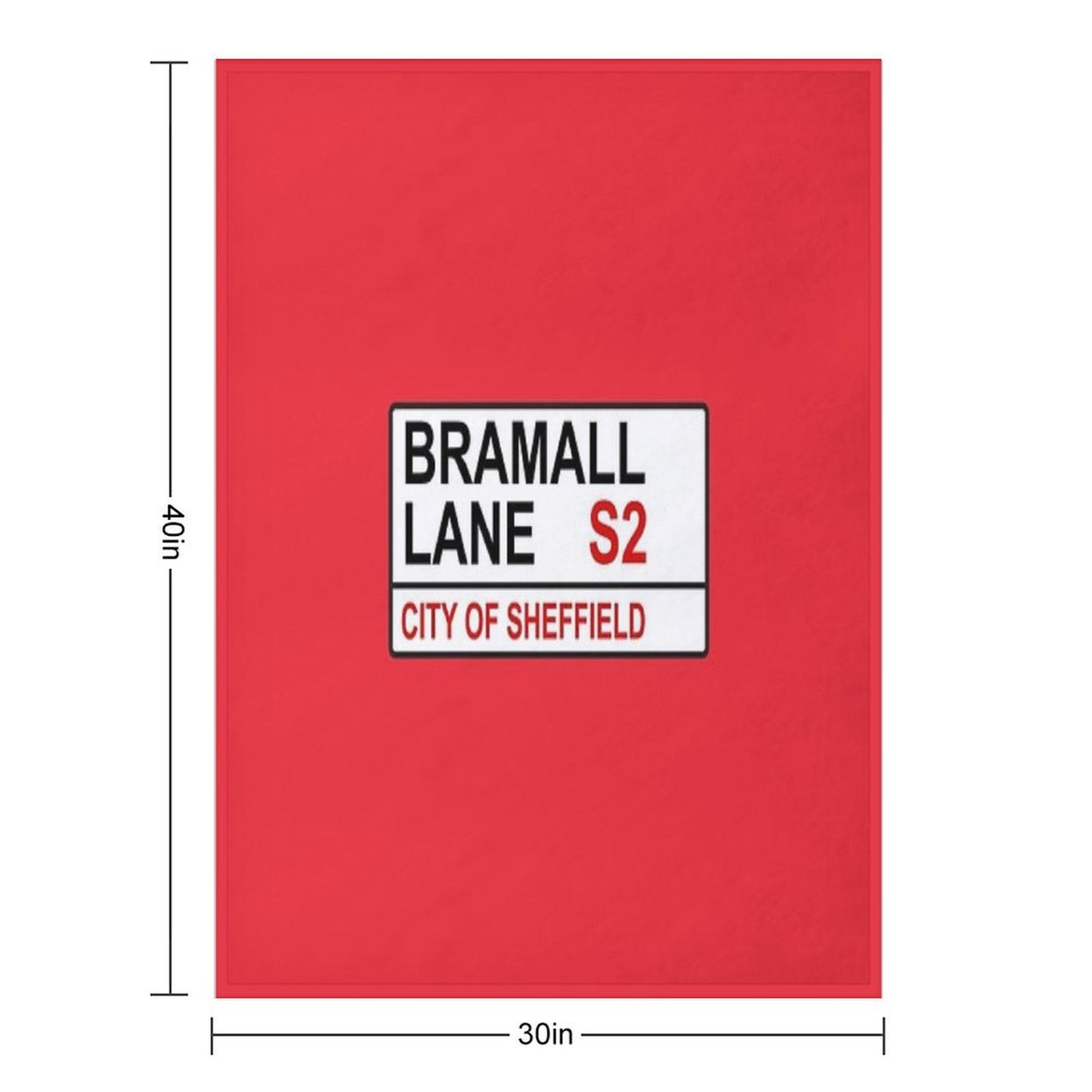 Sheffield Football Team Bramall Lane Street Sign Throw Blanket