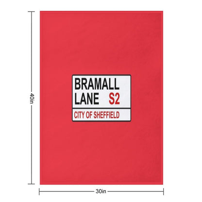 Sheffield Football Team Bramall Lane Street Sign Throw Blanket