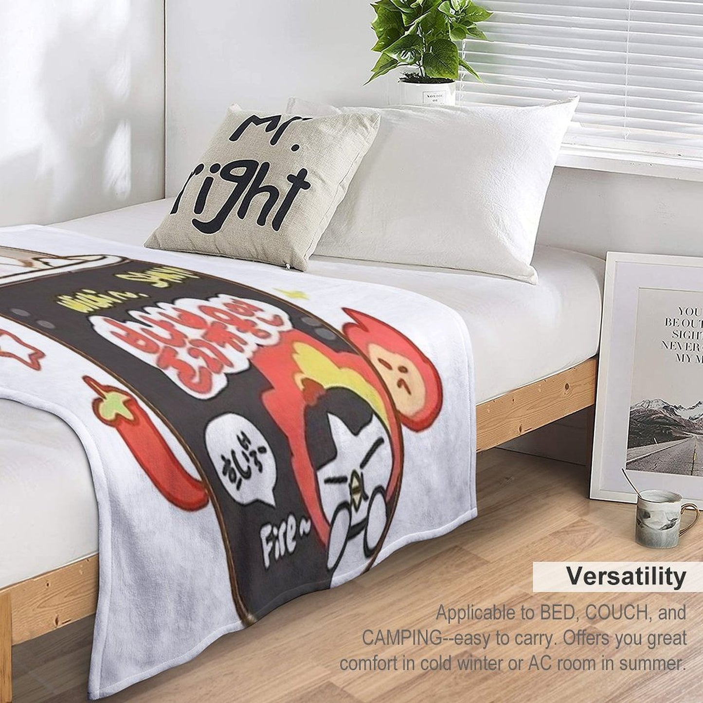 Buldak Korean Ramen Noodles Shiba Throw Blanket