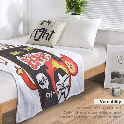 Buldak Korean Ramen Noodles Shiba Throw Blanket