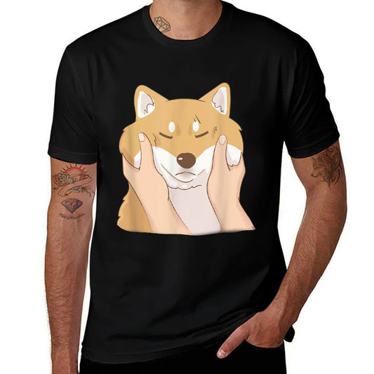 Cute Shiba Inu Chubby Cheeks T-shirt  Wrinkle-resistant T-Shirt