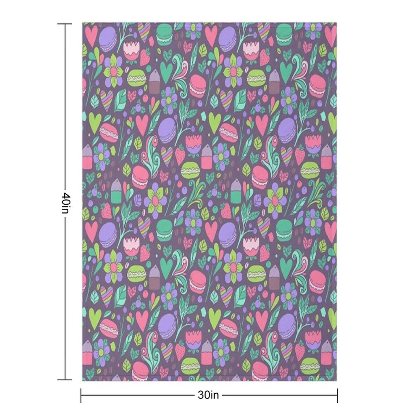 Macarons And Flowers Throw Blanket