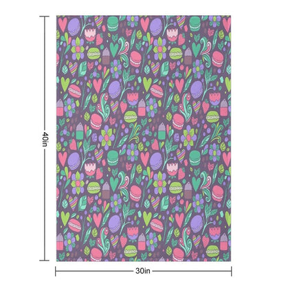 Macarons And Flowers Throw Blanket