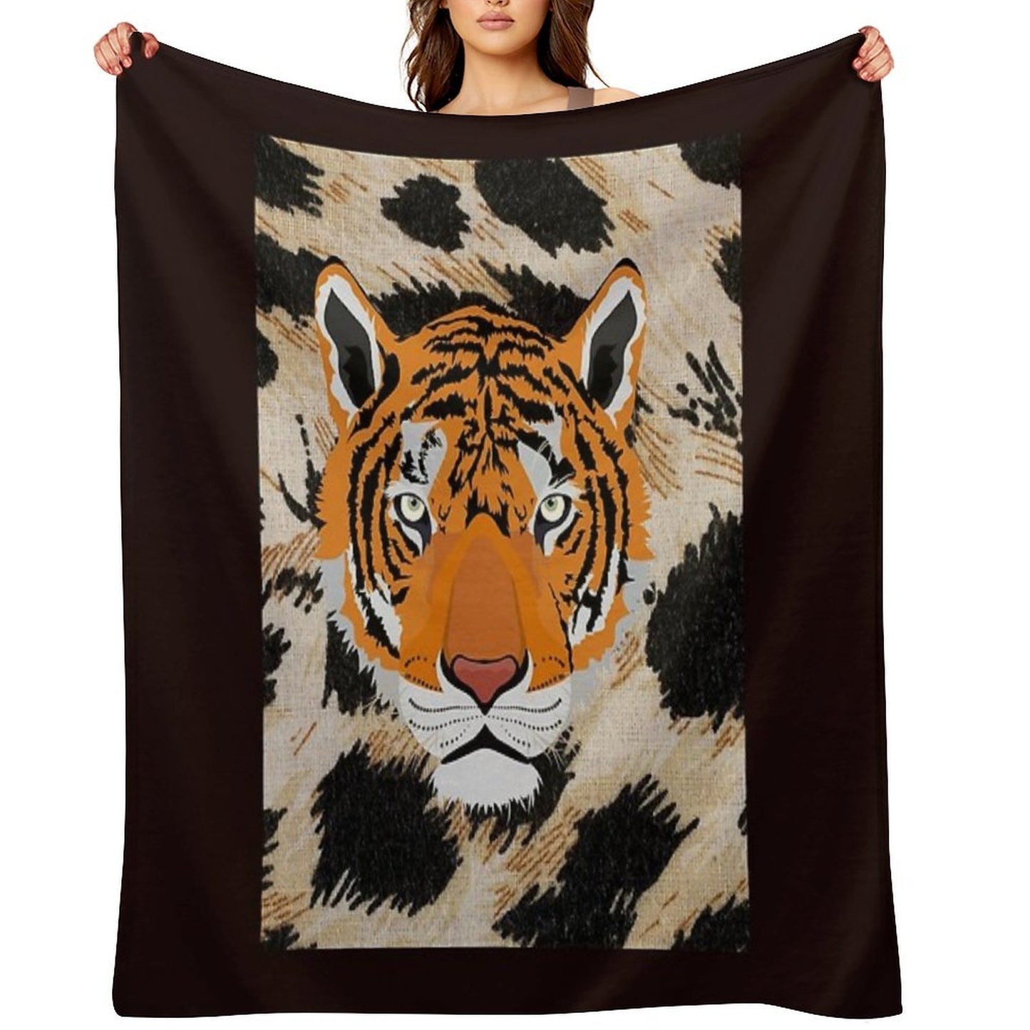 Copy of TIGER HEAD IN BEAUTIFUL COLORS. Throw Blanket