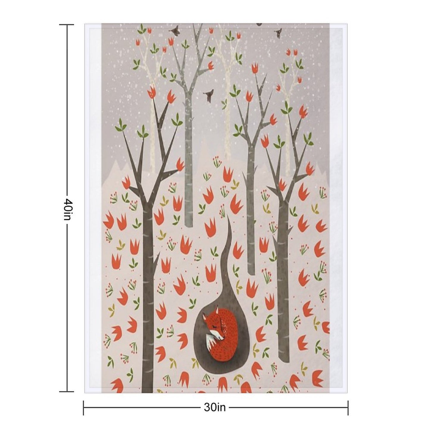 Sleeping Fox Throw Blanket