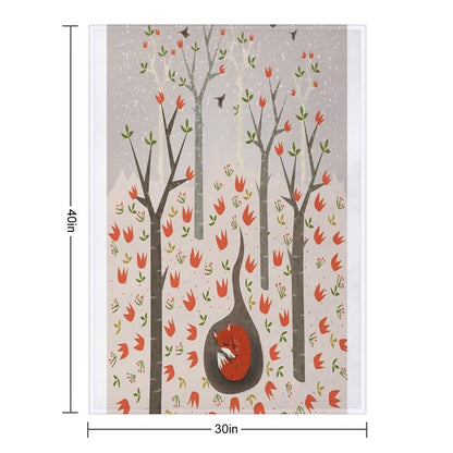 Sleeping Fox Throw Blanket