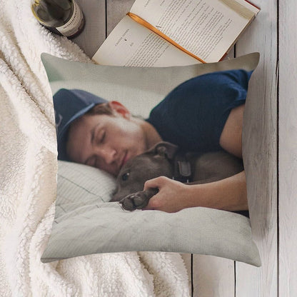 Tom Holland with Tessa Linen Throw Pillow Cover