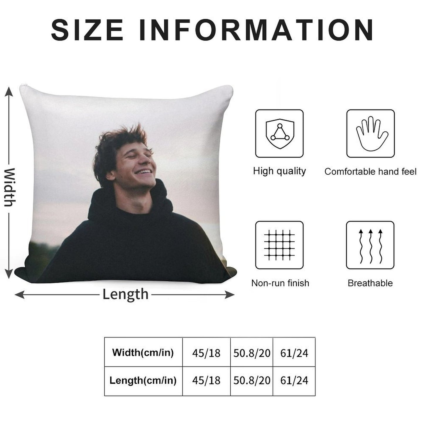 Wincent Weiss Soft Washable Throw Pillow