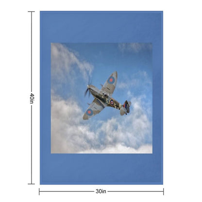 Spitfire LF IX 126 Squadron Throw Blanket