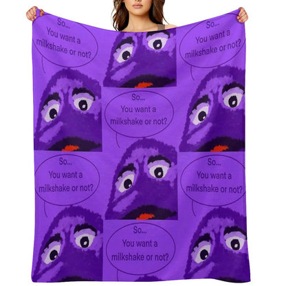Order Up - Grimace Throw Blanket