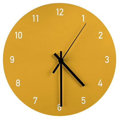 Clock Numbers Mustard Wall Clock