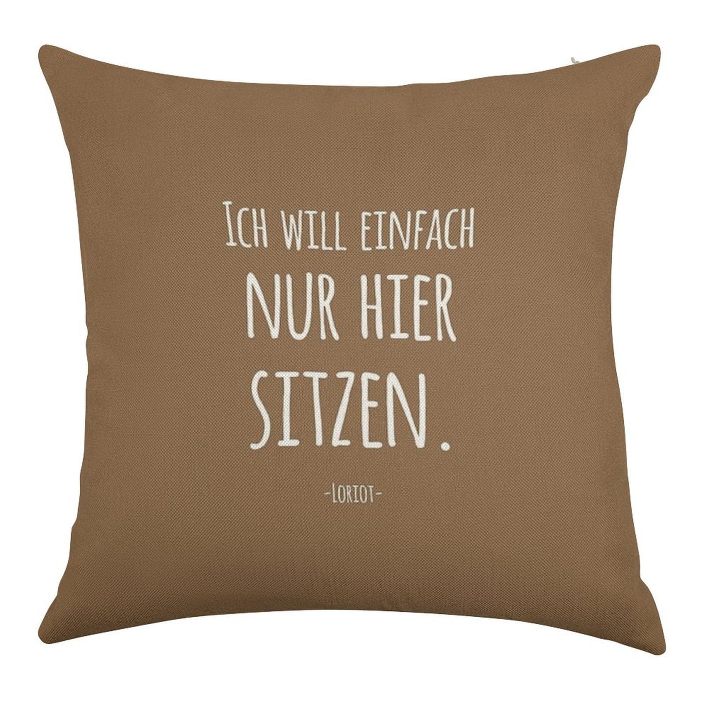 Sayings by Loriot Linen Throw Pillow Cover