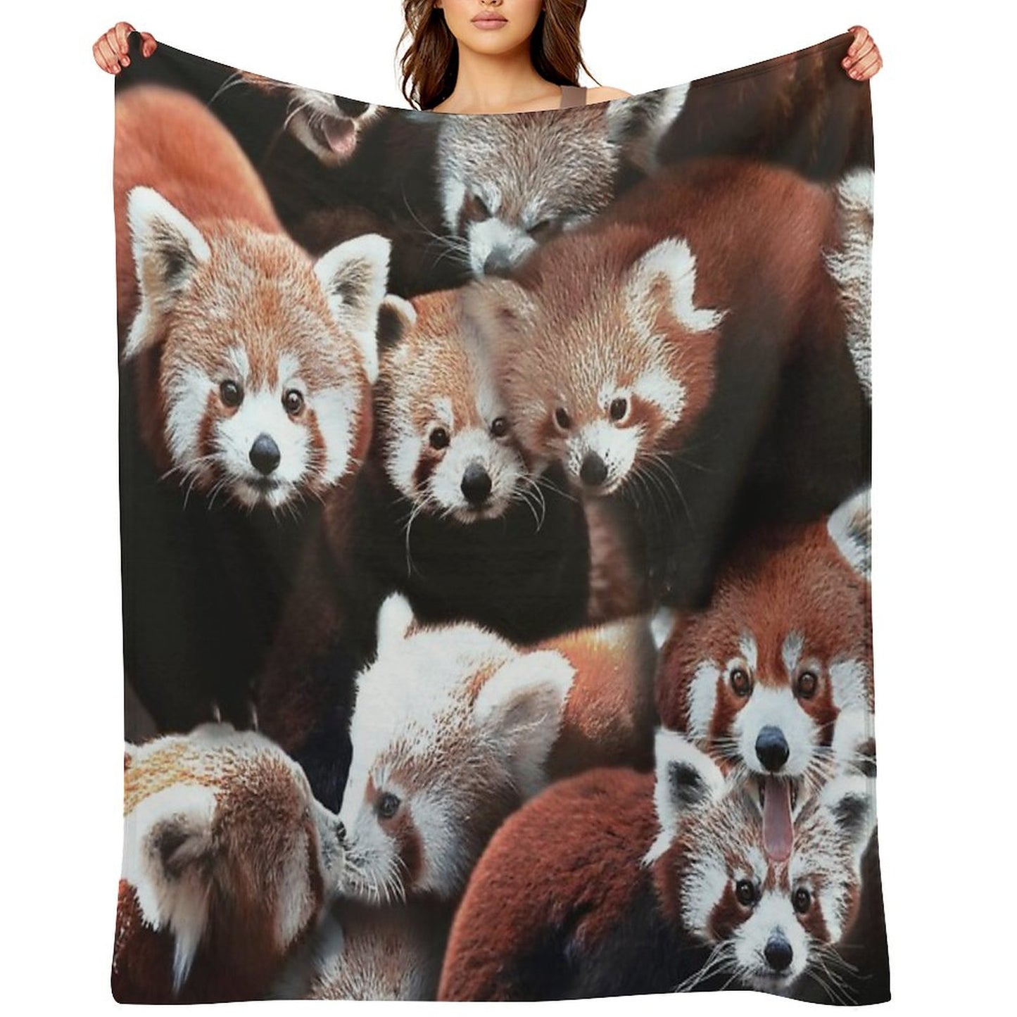 Red Pandas Throw Blanket