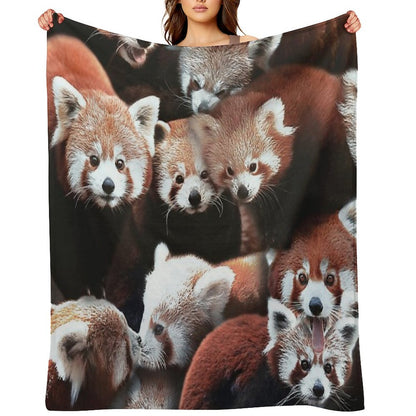 Red Pandas Throw Blanket