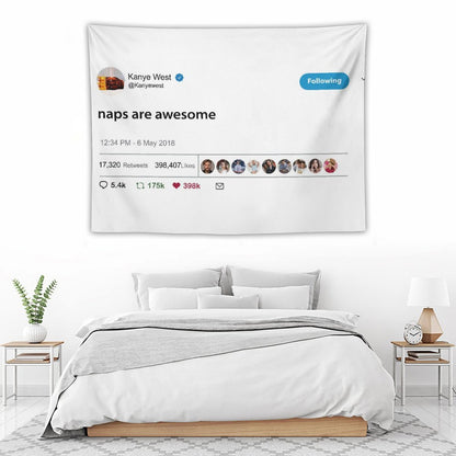 Kanye Rapper Naps Are Awesome Tapestry