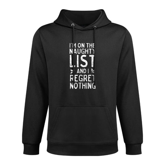 Im On The Naughty List Funny Christmas Kangaroo Pocket Hoodie
