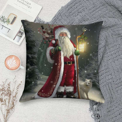 The Christmas Traveler Soft Anti-Pilling Throw Pillow