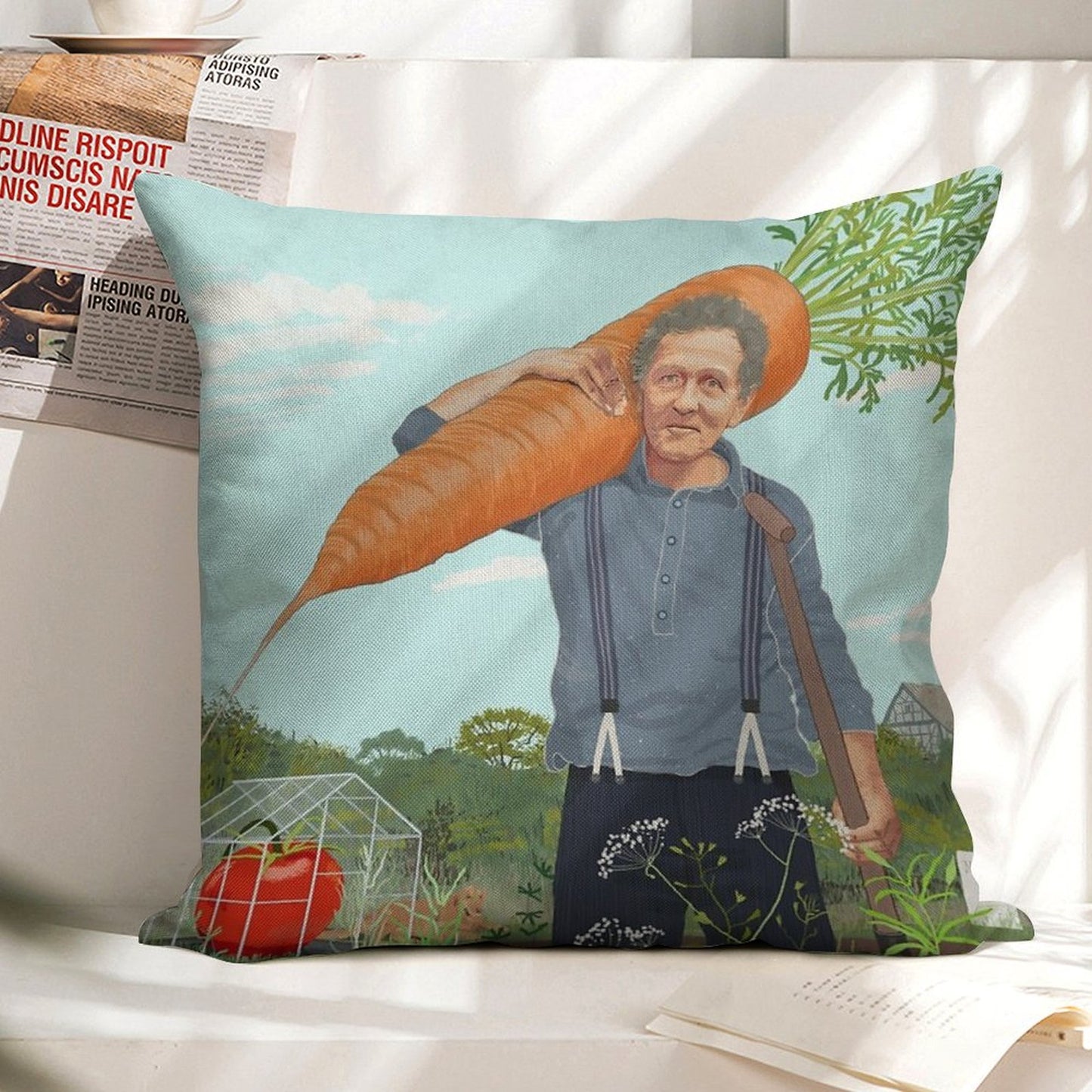 Monty Don Linen Throw Pillow Cover