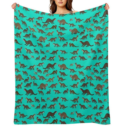 Know Your Otters Throw Blanket