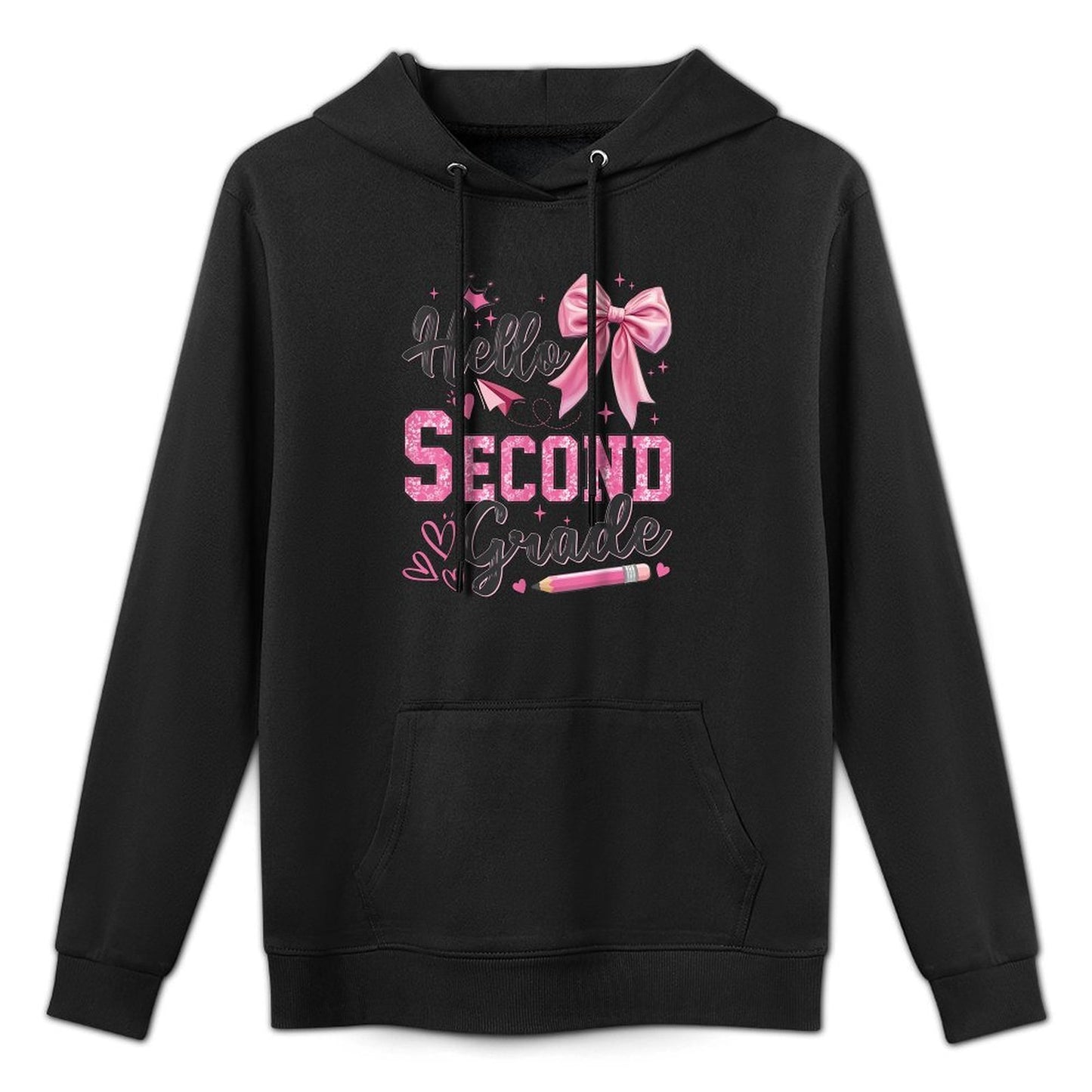 Hello Second Grade First Day Of School Coquette Teacher Girl Casual Wear Hoodie