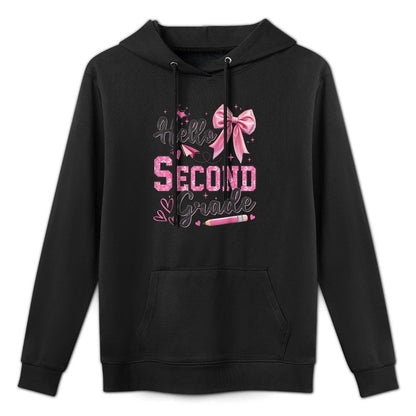 Hello Second Grade First Day Of School Coquette Teacher Girl Casual Wear Hoodie