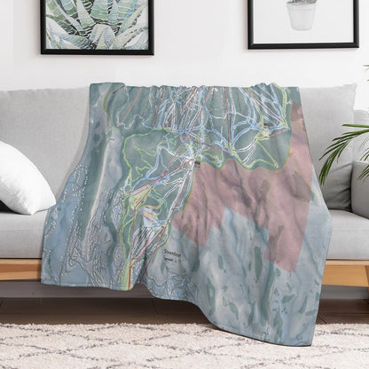 Steamboat Resort Trail Map Throw Blanket