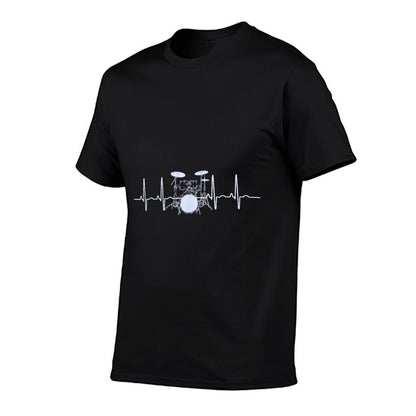 Drum Heartbeat Lifeline Music Lover Gift Drummer T-Shirt