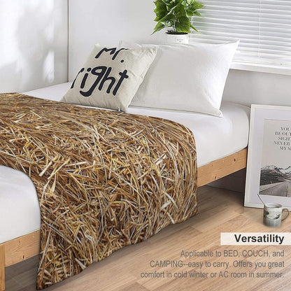 Hay Straw Throw Blanket