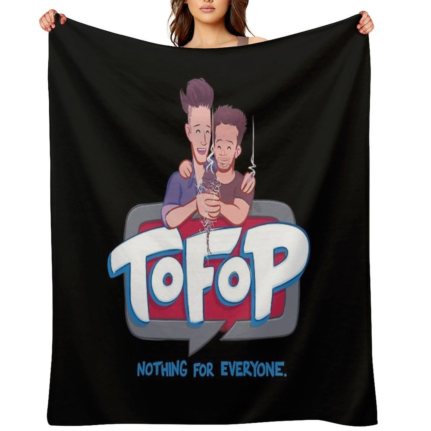 TOFOP- Toon Logo Throw Blanket